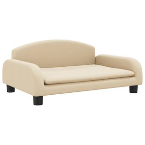 vidaXL Pat de c&acirc;ini, crem, 70x45x30 cm, material textil