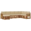 vidaXL Set de canapele de exterior 6 buc. natural