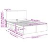 vidaXL Cadru de pat cu headboard Sonoma 140 x 200 cm Lemn de pin masiv