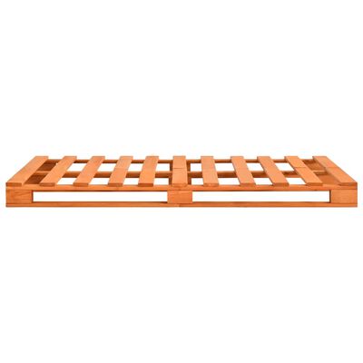 vidaXL Cadru de pat din paleți, maro, 120x200 cm, lemn masiv pin