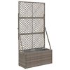 vidaXL Ghiveci de grădină cu trellis Gri 70 x 30 x 135 cm poliratan