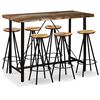 vidaXL Set mobilier de bar, 7 piese, lemn masiv reciclat