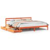 vidaXL Cadru de pat fără saltea, maro ceruit 200x200 cm lemn masiv pin