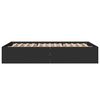 vidaXL Cadru de pat, negru, 120x190 cm, lemn prelucrat
