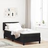 vidaXL Pat cu arcuri cu saltea cu headboard Negru 80 x 200 cm Catifea