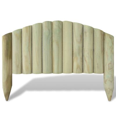 vidaXL Panouri din bușteni pentru gazon, 10 buc., 55 cm, lemn