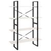 vidaXL Bibliotecă cu 4 rafturi, alb, 100x30x140 cm, lemn masiv de pin