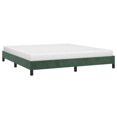 vidaXL Cadru de pat, verde închis, 180 x 200 cm, catifea