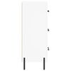 vidaXL Servantă, alb, 34,5x34x90 cm, lemn compozit