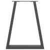 vidaXL Picioare de masă în formă de V, 2 buc., antracit, 60x(72-73,3) cm, oțel