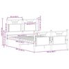 vidaXL Cadru pat fără saltea stejar maro 120x200 cm, lemn prelucrat