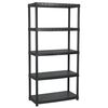 vidaXL Raft de depozitare cu 5 polițe, negru, 85x40x185 cm, plastic