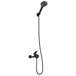 vidaXL Set de cap de duș Negru G 1 / 2 inci