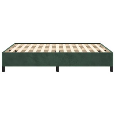 vidaXL Cadru de pat, verde închis, 140x190 cm, catifea