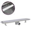 vidaXL Rigolă duș liniară, model bule, oțel inoxidabil, 630 x 140 mm
