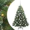 vidaXL Brad de Crăciun artificial cu 150 LED Verde 120 cm PE și PVC