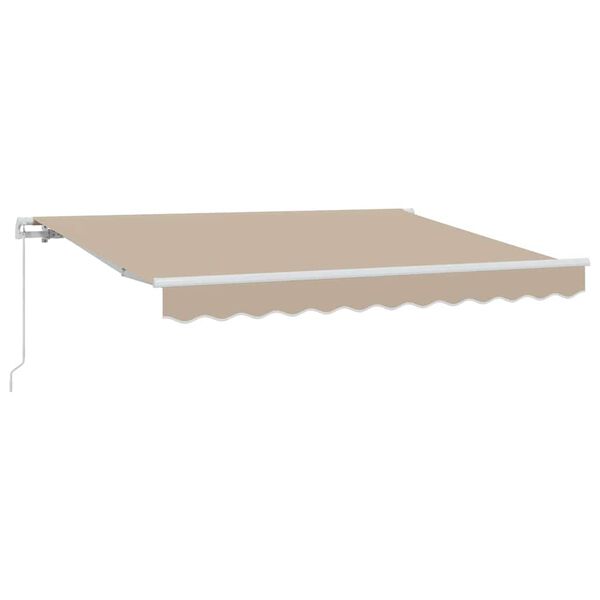 vidaXL Cortina Retractabilă Manual Bej 250 x 200 cm țesătură