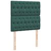 vidaXL Pat box spring cu saltea, verde &icirc;nchis, 90x190 cm, catifea