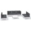 vidaXL Set mobilier grădină cu perne, 8 piese, lemn masiv pin