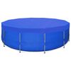 vidaXL Prelată piscină din PE, rotund, 460 cm, 90 g/m&sup2;
