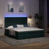 vidaXL Cadru de pat otoman cu saltele Verde &icirc;nchis 160x200cm catifea