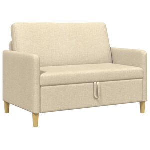 vidaXL Sofa cu Spațiu de Depozitare Crem 122 x 78 x 87 cm Poliester