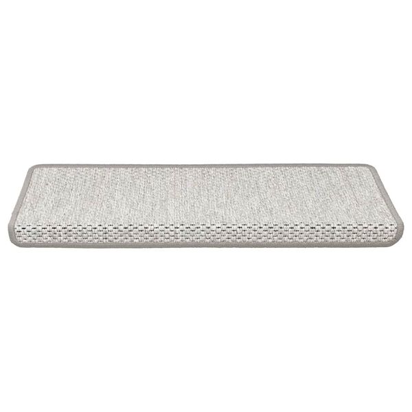 vidaXL Covoraș scări autoadeziv 15 buc platină 65x21x4 cm aspect sisal