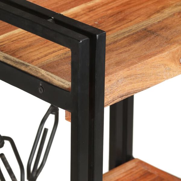 vidaXL Bibliotecă cu 3 rafturi, 60x30x80 cm, lemn masiv de acacia