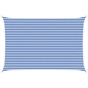 vidaXL P&acirc;nză de umbră Albastru și Alb 4 x 5 m HDPE