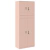 vidaXL Dulap de depozitare 2 buc. Roz 80 x 40 x 210 cm Oțel Blocat