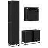 vidaXL Set de mobilier pentru baie 3 pcs Stejar Negru Lemn compozit