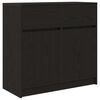 vidaXL Bufetă cu sertar Stejar negru 80x34x76 cm Lemn prelucrat