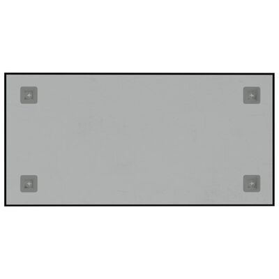 vidaXL Tablă magnetică de perete neagră 60x30 cm, sticlă securizată