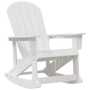 vidaXL Scaun rocking Adirondack Alb 92 x 73,5 x 92 cm HDPE