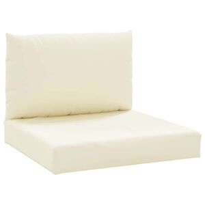 vidaXL Perne de canapea din paleți, 2 buc., alb crem, material textil