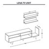 Homemania Set Suport TV &bdquo;Lena&rdquo;, 148,2x29,5x45 cm, alb și stejar