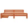 vidaXL Cadru de pat fără saltea, maro ceruit 200x200 cm lemn masiv pin