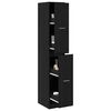 vidaXL Cabinet de Apotecă Stejar negru 30 x 41 x 174.5 cm