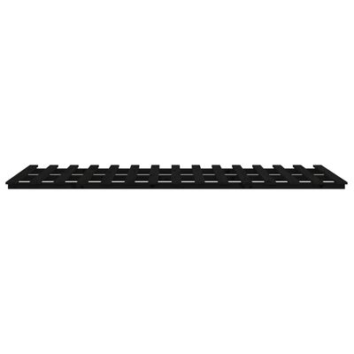 vidaXL Cadru de pat, negru, 135x190 cm, lemn masiv de pin
