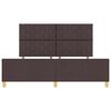 vidaXL Cadru de pat cu headboard Maro &icirc;nchis 180 x 200 cm țesătură