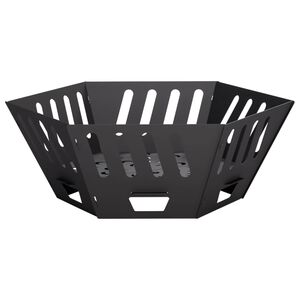 vidaXL Cuptor de foc Negru 60 x 60 x 23 cm Oțel