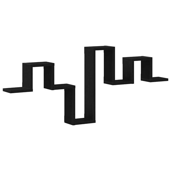 vidaXL Raft de perete Stejar negru 104,5 x 10 x 43 cm Lemn compozit