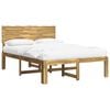 vidaXL Cadru de pat dublu cu spătar ROSTOCK Alb 135 x 190 cm