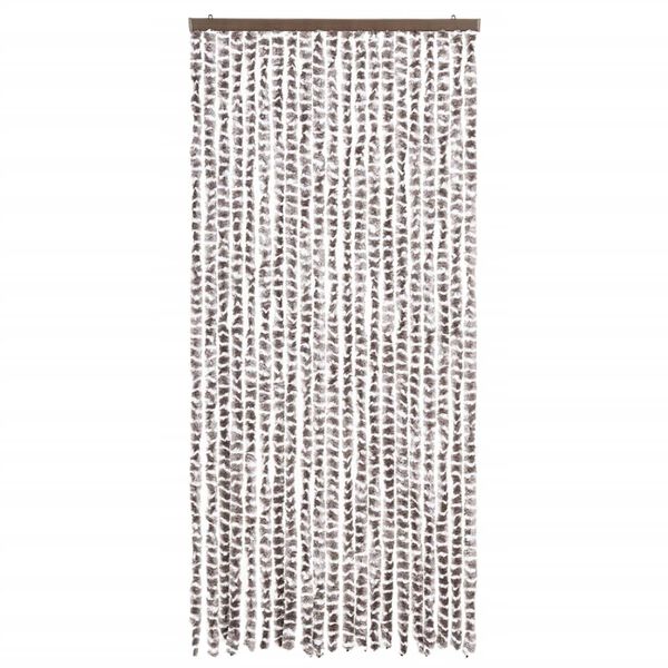 vidaXL Perdea pentru insecte, gri taupe și alb, 90 x 220 cm, chenille