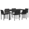 vidaXL Set de Mobilier pentru Exterior 7 pcs Negru și antracit