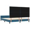vidaXL Pat cu arcuri cu headboard Albastru &icirc;nchis 180 x 200 cm Catifea
