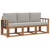 vidaXL Set de canapele de exterior 3 pcs Gri natural și deschis