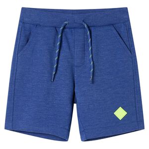 vidaXL Pantaloni scurți pentru copii cu șnur, albastru melanj, 116
