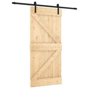 vidaXL Ușă glisantă 95 x 210 cm Lemn de Pin Solid (Nefinisat)