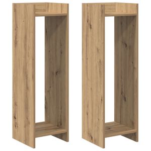 vidaXL Suport pentru plante cu raft Stejar Artizanal 30 x 30 x 100 cm